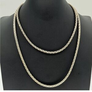 John Hardy Sterling Silver Dot Link Long Necklace 36"
